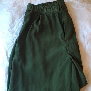 Silky army green J. Crew pants size 4
